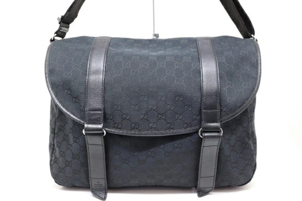Gucci bag Hobo canvas x calfskin black